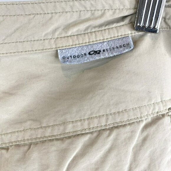 Outdoor Research Pants Womens Medium Khaki Convertible Hiking Climbing Shorts - Picture 3 of 5